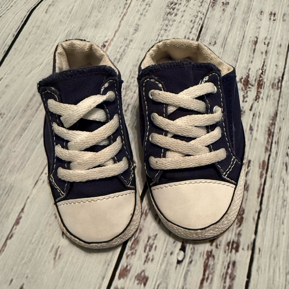 Converse | All Star Navy and White Baby Sneakers | Size 4
